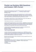 Florida Dental Laws and Rules Exam Bundle With Complete Solution