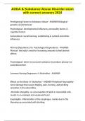 AODA & Substance Abuse Disorder exam with correct answers 2024