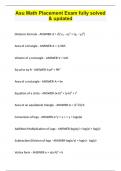 Asu Math Placement Exam fully solved & updated&period;