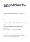 BCH2333 FINAL - QUIZ COMPILATION EXAM QUESTIONS WITH 100&percnt; CORRECT ANSWERS&excl;&excl;