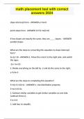 math placement test with correct answers 2024