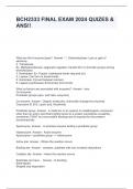 BCH2333 FINAL EXAM 2024 QUIZES & ANS&excl;&excl;