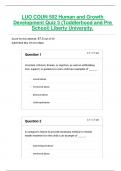 LUO COUN 502 Human and Growth  Development Quiz 3 &lpar;Toddlerhood and Pre  School&rpar; Liberty University&period;