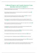 California Property And Casualty Insurance Exam Questions And Answers Rated A&plus;