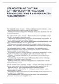 STRAIGHTERLINE CULTURAL ANTHROPOLOGY 101 FINAL EXAM REVIEW QUESTIONS & ANSWERS RATED 100&percnt; CORRECT&excl;&excl;
