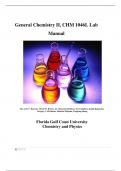 CHEM 1045 &lpar;General Chemistry II&rpar; Lab Manual with Experiments Florida Gulf Coast University