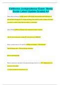 California Jurisprudence Exam&colon; Study Guide Latest Update Graded A&plus;