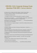 STR 581&colon; Ch 8&colon; Corporate Strategy Exam Questions With 100&percnt; Correct Answers