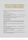 STR 581&colon; Ch 7&colon; Strategies Competing in International Marketing Exam Questions And Answers &lpar;Verified And Updated&rpar;