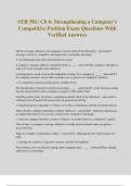 STR 581&colon; Ch 6&colon; Strengthening a Company's Competitive Position Exam Questions With Verified Answers