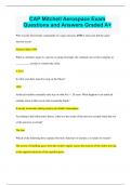 CAP Mitchell Aerospace Exam Questions and Answers Graded A&plus;