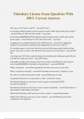 Timeshare License Exam Questions With 100&percnt; Correct Answers