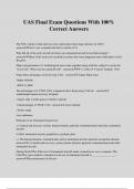 UAS Final Exam Questions With 100&percnt; Correct Answers