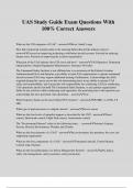 UAS Study Guide Exam Questions With 100&percnt; Correct Answers