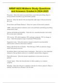 NRNP 6635 Midterm Study Questions and Answers Graded A 2024-2025