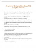 Overview of the Upper Limb Exam With Complete Solutions