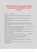 USPS Sales & Services Associate Training Exam Questions With 100&percnt; Correct Answers