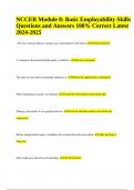 NCCER Module 8&colon; Basic Employability Skills Exam Questions and Answers 100&percnt; Correct Latest 2024-2025&period;