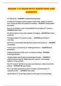 RADON 115 EXAM WITH QUESTIONS AND ANSWERS 