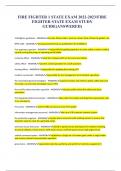 FIRE FIGHTER 1 STATE EXAM 2022-2023&sol;FIRE FIGHTER STATE EXAM STUDY GUIDE&lpar;ANSWERED&rpar;