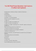 Vet 102 Final Exam Questions And Answers &lpar;Verified And Updated&rpar;