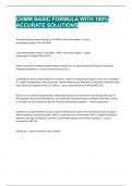 CHMM BASIC FORMULA WITH 100&percnt; ACCURATE SOLUTIONS