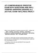 ATI COMPREHENSIVE PREDITOR EXAM WITH QUESTIONS AND WELL VERIFIED ANSWERS &lbrack;GRADED A&plus;&rsqb; &lbrack;ACTUAL EXAM 100&percnt;&rsqb; REAL&excl;&excl;REAL&excl;&excl;