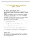 WSC Social Studies Exam Study Guide 100&percnt; Verified