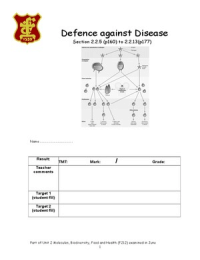 Defense against Diseases-Booklet