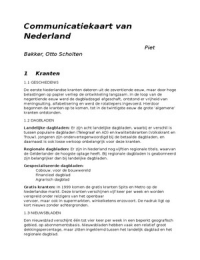 Samenvatting Communicatiekaart van Nederland (Bakker & Scholten) Hfdst. 1, 2, 4, 5, 8, 9