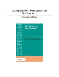 Samenvatting Compendium Personen- en familierecht