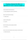 Prophecy General ICU RN A v2 Questions & Correct Answers&sol; Graded A&plus;