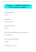 Prophecy &ndash; CARDIAC Questions &  Correct Answers&sol; Graded A&plus;
