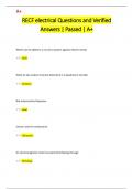 RECF electrical Questions and Verified  Answers &vert; Passed &vert; A&plus; 