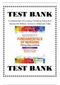 Test Bank For Fundamentals of Nursing - Vol 2&colon; Thinking&comma; Doing&comma; and Caring 4th Edition by Wilkinson&comma; Judith M&comma;Treas&comma; Leslie S&period;&vert;&vert;All Chapters 1-46&vert;&vert;Complete Guide A&plus;