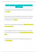 CCHT practice questions and answers 100&percnt; pass