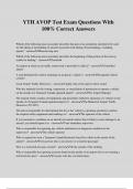 YTH AVOP Test Exam Questions With 100&percnt; Correct Answers