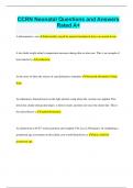 CCRN Neonatal Questions and Answers Rated A&plus;