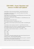 ZOO 3603C - Exam 3 Questions And Answers &lpar;Verified And Updated&rpar;