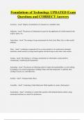 Foundations of Technology  Bundled Exam Questions Package with Correct Answers