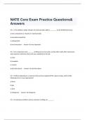 NATE Core Exam Practice Questions& Answers&period;