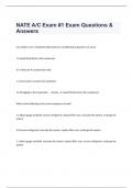 NATE A&comma;C Exam &num;1 Exam Questions & Answers&period;