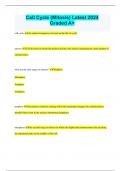 Cell Cycle &lpar;Mitosis&rpar; Latest 2024 Graded A&plus;