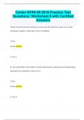 Center NFPA 99 2018 Practice Test Questions&colon; Worksheet 8 with Certified Answers