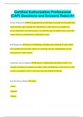 Certified Authorization Professional &lpar;CAP&rpar; Questions and Answers Rated A&plus;