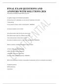 FINAL EXAM QUESTIONS AND ANSWERS WITH SOLUTIONS 2024