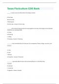 Texas Floriculture CDE Bank Questions & Answers Already Passed&excl;&excl;