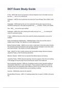 DOT Exam Study Guide questions and answers  graded A&plus; by experts 2024&sol;2025