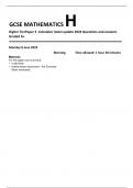 AQA-83003H-QP GCSE MATHEMATICs H Higher Tier Paper 3  Calculator latest update 2024 Questions and answers Graded A&plus;