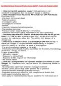 Certified Clinical Research Professional &lpar;CCRP&rpar; Exam with Answers 2024